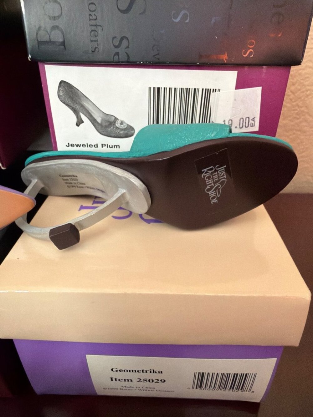 Just the Right Shoe Raine Miniature Shoe Figurines Lot of 4 Charmed Geometrika J - Picture 10 of 12